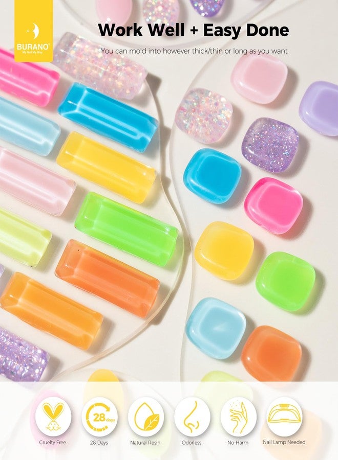 BURANO Poly Nail Gel Set, 12 Colors Nail Poly Nails Extension Gel Kit for Beginner Professional Salon Using Home DIY 15g (kit03, 15g) - Image 4